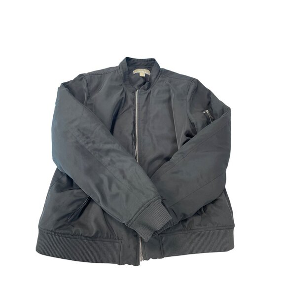 Michael Kors Mens Black Bomber Jacket Coat Size L SKU 9291 - Picture 13 of 13